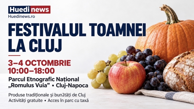INVITAȚIE la - Festivalul Toamnei la Cluj, în 3–4 octombrie, la Parcul Etnografic „Romulus Vuia”