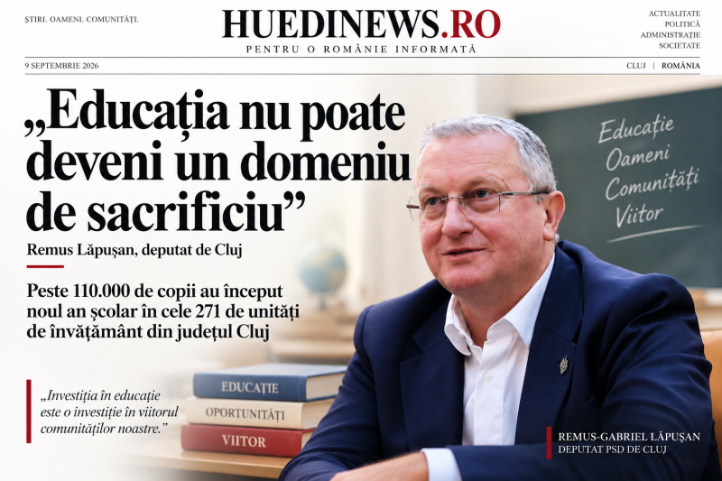 Peste 110.000 de copii au început noul an școlar în cele 271 de unități de învățământ din județul Cluj