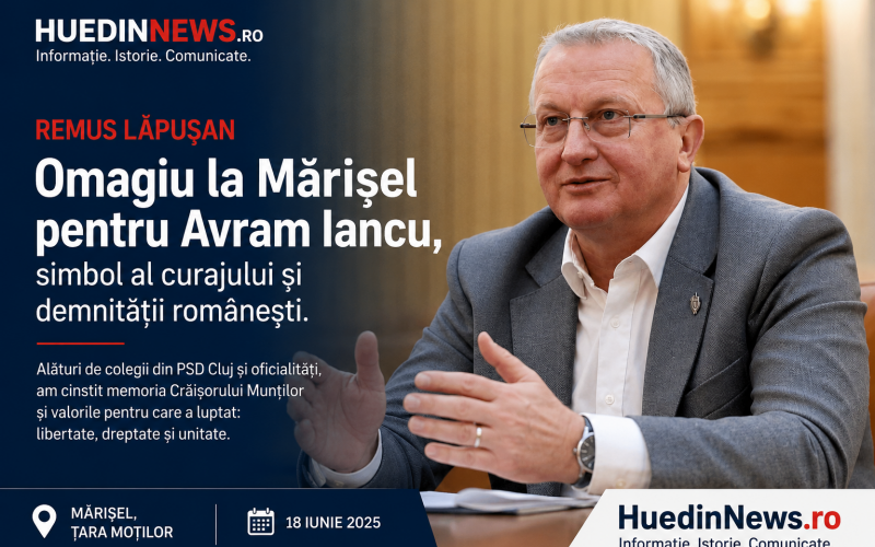 Remus Lăpușan - „Avram Iancu, eroul național care ne amintește că demnitatea și iubirea de țară sunt valori fără timp”