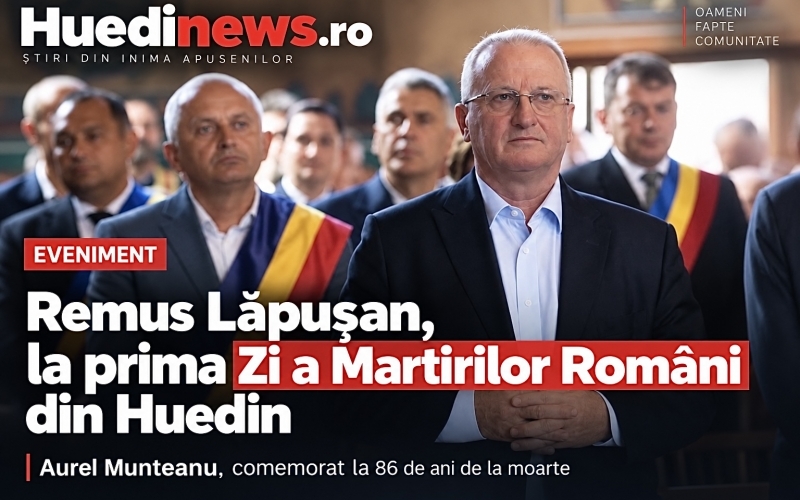     Huedinul își cinstește martirii. Deputatul Remus Lăpușan, prezent la comemorarea protopopului Aurel Munteanu