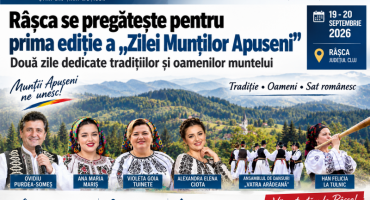 Râșca dă întâlnire Apusenilor. Prima ediție a „Zilei Munților Apuseni”, pe 19 și 20 septembrie