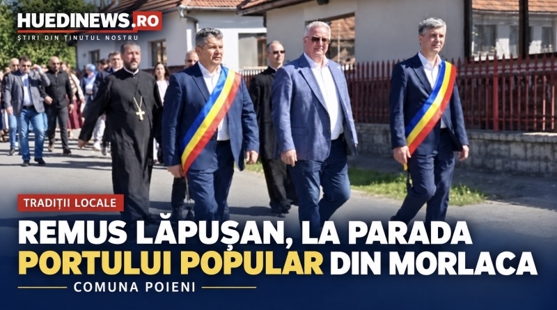 Remus Lăpușan, alături de comunitatea din Morlaca la Parada portului popular